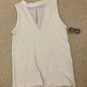 Suzette Collection Sleeveless Deep V Top